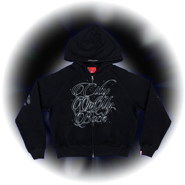 DA CITY ON MY BACK RAGLAN HOODIE